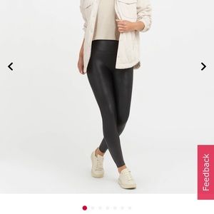 Spanx NWT faux leather leggings size Medium